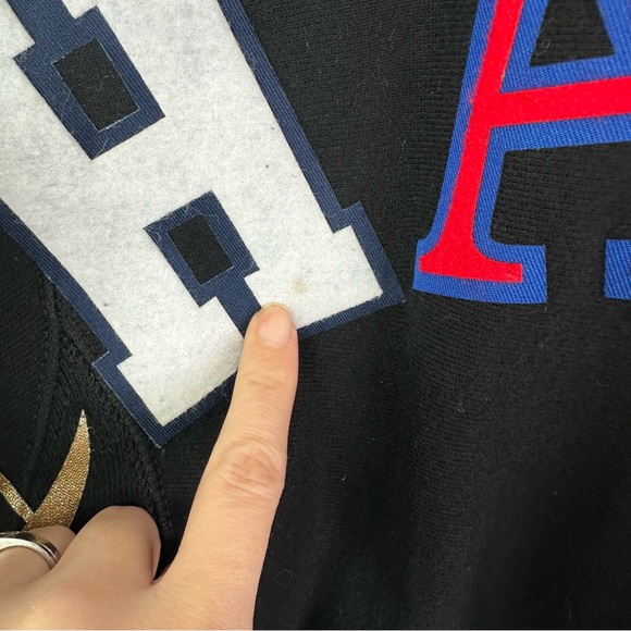 Champion Reverse Weave Spellout Hoodie Black Size M - Picture 3 of 6